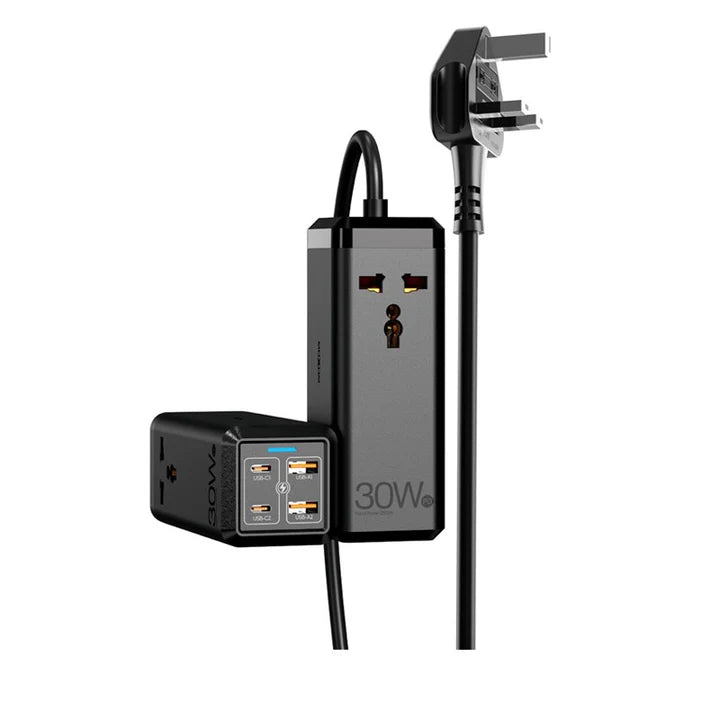 MOXOM MX-ST19 PD 30W 6 IN 1 2M UNIVERSAL SOCKET FAST CHARGER - Saif Al Najmi Kw